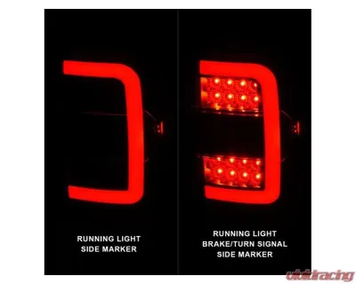 Anzo USA LED Tail Lights w/ Light Bar Black Housing Clear Lens Ford Ranger 2001-2011 - 311390