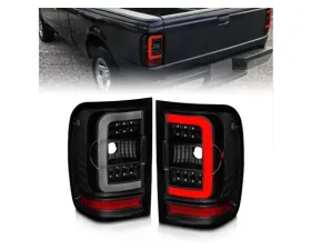 Anzo USA LED Taillights - Black Housing w/ Smoke Lens & Light Bar Ford Ranger 2001-2011