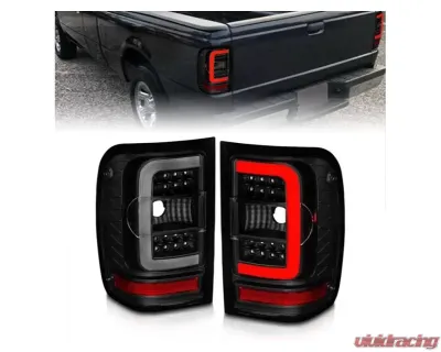 Anzo USA LED Taillights - Black Housing w/ Smoke Lens & Light Bar Ford Ranger 2001-2011 - 311391