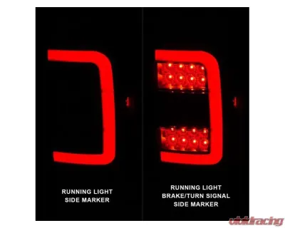 Anzo USA LED Taillights - Black Housing w/ Smoke Lens & Light Bar Ford Ranger 2001-2011 - 311391
