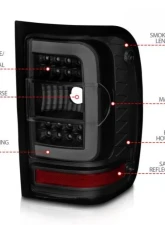 Anzo USA LED Taillights - Black Housing w/ Smoke Lens & Light Bar Ford Ranger 2001-2011                                     - 311391 - Image 4