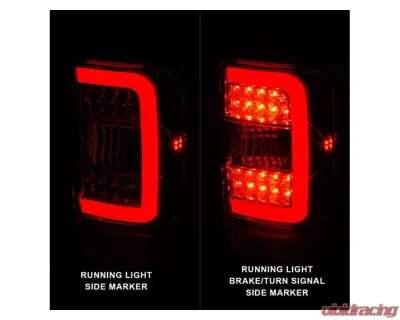 Anzo USA LED Tail Lights w/ Light Bar Chrome Housing Clear Lens Ford Ranger 2001-2011 - 311392