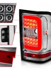 Anzo USA LED Tail Lights w/ Light Bar Chrome Housing Clear Lens Ford Ranger 2001-2011                                     - 311392 - Image 3