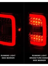 Anzo USA LED Tail Lights w/ Light Bar Chrome Housing Red/Clear Lens Ford  Ranger 2001-2011                                     - 311393 - Image 2