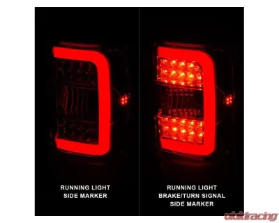 Anzo USA LED Tail Lights w/ Light Bar Chrome Housing Red/Clear Lens Ford  Ranger 2001-2011 - 311393