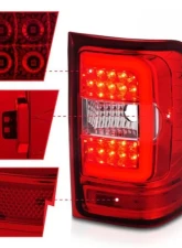 Anzo USA LED Tail Lights w/ Light Bar Chrome Housing Red/Clear Lens Ford  Ranger 2001-2011                                     - 311393 - Image 3