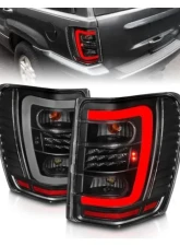 Anzo USA LED Tail Lights w/ Light Bar Black Housing Clear Lens Jeep Grand Cherokee 1999-2004                                     - 311394 - Image 7
