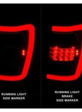 Anzo USA LED Tail Lights w/ Light Bar Black Housing Clear Lens Jeep Grand Cherokee 1999-2004                                     - 311394 - Image 5