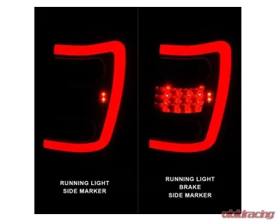 Anzo USA LED Tail Lights w/ Light Bar Black Housing Smoke Lens Jeep Grand Cherokee 1999-2004 - 311395