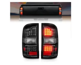 Anzo USA LED Tail Lights Black Housing Clear Lens GMC Sierra 2014-2018