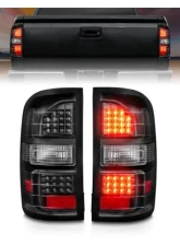 Anzo USA LED Tail Lights Black Housing Clear Lens GMC Sierra 2014-2018                                     - 311397 - Image 7