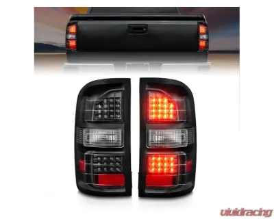 Anzo USA LED Tail Lights Black Housing Clear Lens GMC Sierra 2014-2018 - 311397