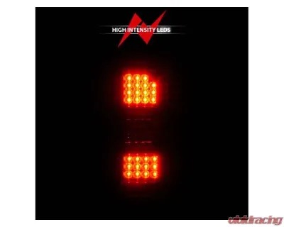 Anzo USA LED Tail Lights Black Housing Clear Lens GMC Sierra 2014-2018 - 311397