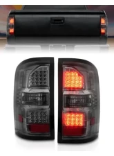 Anzo USA LED Tail Lights Black Housing Smoke Lens GMC Sierra 2014-2018                                     - 311398 - Image 7