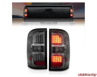 Anzo USA LED Tail Lights Black Housing Smoke Lens GMC Sierra 2014-2018 - 311398
