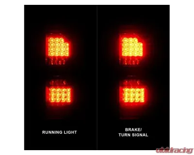 Anzo USA LED Tail Lights Black Housing Smoke Lens GMC Sierra 2014-2018 - 311398