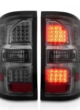 Anzo USA LED Tail Lights Black Housing Smoke Lens GMC Sierra 2014-2018                                     - 311398 - Image 6