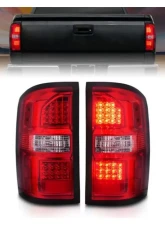 Anzo USA LED Tail Lights Black Housing Red/Clear Lens  GMC Sierra 2014-2018                                     - 311399 - Image 7