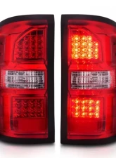 Anzo USA LED Tail Lights Black Housing Red/Clear Lens  GMC Sierra 2014-2018                                     - 311399 - Image 6
