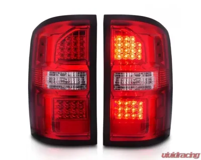 Anzo USA LED Tail Lights Black Housing Red/Clear Lens  GMC Sierra 2014-2018 - 311399