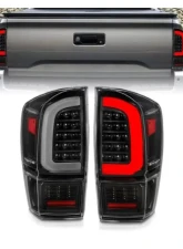 Anzo USA LED Tail Lights - w/ Light Bar Sequential Black Housing & Clear Lens Toyota Tacoma 2016-2021                                     - 311400 - Image 6