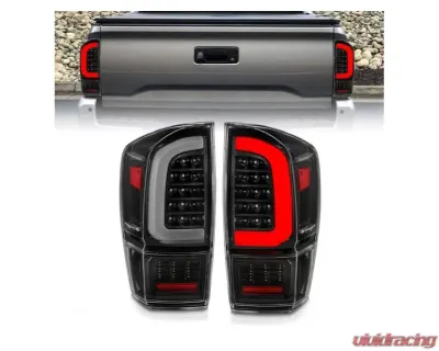 Anzo USA LED Tail Lights - w/ Light Bar Sequential Black Housing & Clear Lens Toyota Tacoma 2016-2021 - 311400