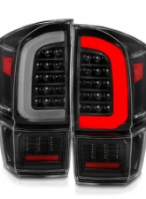 Anzo USA LED Tail Lights - w/ Light Bar Sequential Black Housing & Clear Lens Toyota Tacoma 2016-2021                                     - 311400 - Image 2