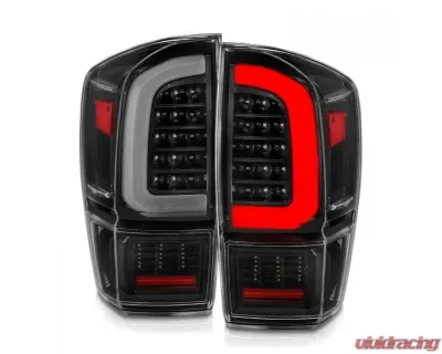 Anzo USA LED Tail Lights - w/ Light Bar Sequential Black Housing & Clear Lens Toyota Tacoma 2016-2021 - 311400