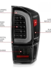 Anzo USA LED Tail Lights - w/ Light Bar Sequential Black Housing & Clear Lens Toyota Tacoma 2016-2021                                     - 311400 - Image 4