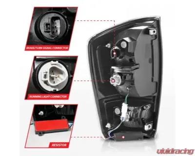 Anzo USA LED Tail Lights - w/ Light Bar Sequential Black Housing & Clear Lens Toyota Tacoma 2016-2021 - 311400