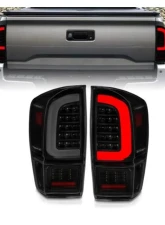 Anzo USA LED Tail Lights - w/ Light Bar Sequential Black Housing & Smoke Lens Toyota Tacoma 2016-2020                                     - 311401 - Image 6