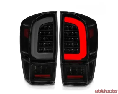Anzo USA LED Tail Lights - w/ Light Bar Sequential Black Housing & Smoke Lens Toyota Tacoma 2016-2020 - 311401