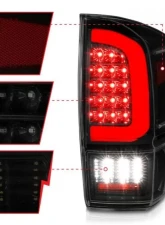 Anzo USA LED Tail Lights - w/ Light Bar Sequential Black Housing & Smoke Lens Toyota Tacoma 2016-2020                                     - 311401 - Image 3