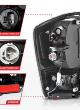 Anzo USA LED Tail Lights - w/ Light Bar Sequential Black Housing & Smoke Lens Toyota Tacoma 2016-2020                                     - 311401 - Image 5