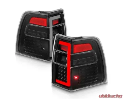 Anzo USA LED Taillights w/ Light Bar Black Housing Clear Lens Ford Expedition 2007-2017 - 311408