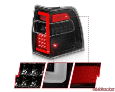 Anzo USA LED Taillights w/ Light Bar Black Housing Clear Lens Ford Expedition 2007-2017 - 311408