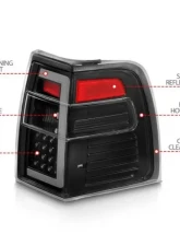 Anzo USA LED Taillights w/ Light Bar Black Housing Clear Lens Ford Expedition 2007-2017                                     - 311408 - Image 4
