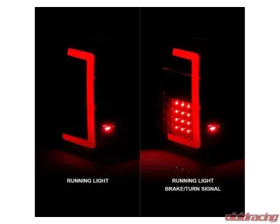 Anzo USA LED Taillights w/ Light Bar Black Housing Smoke Lens Ford Expedition 2007-201 - 311409