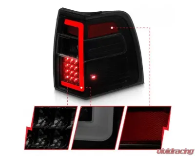 Anzo USA LED Taillights w/ Light Bar Black Housing Smoke Lens Ford Expedition 2007-201 - 311409