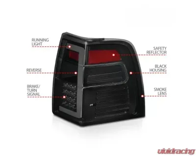 Anzo USA LED Taillights w/ Light Bar Black Housing Smoke Lens Ford Expedition 2007-201 - 311409