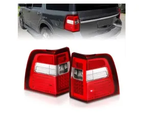 Anzo USA LED Taillights w/ Light Bar Black Housing Smoke Lens Ford Expedition 2007-201