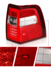 Anzo USA LED Taillights w/ Light Bar Chrome Housing Red/Clear Lens Ford Expedition 2007-2017                                     - 311410 - Image 3