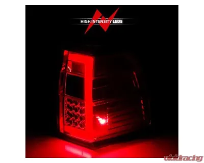 Anzo USA LED Taillights w/ Light Bar Chrome Housing Red/Clear Lens Ford Expedition 2007-2017 - 311410