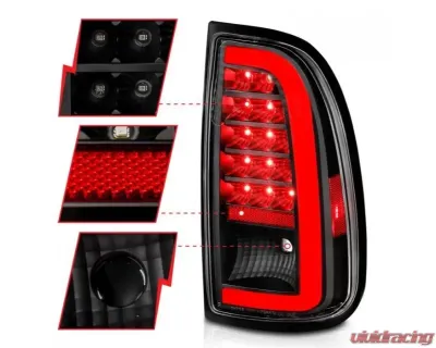 Anzo USA LED Taillights w/ Light Bar Black Housing Clear Lens  Toyota Tundra 2000-2006 - 311411