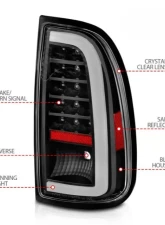 Anzo USA LED Taillights w/ Light Bar Black Housing Clear Lens  Toyota Tundra 2000-2006                                     - 311411 - Image 4