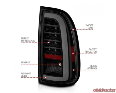 Anzo USA  LED Taillights w/ Light Bar Black Housing Smoke Lens Toyota Tundra 2000-2006 - 311412