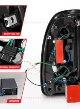 Anzo USA  LED Taillights w/ Light Bar Black Housing Smoke Lens Toyota Tundra 2000-2006                                     - 311412 - Image 5