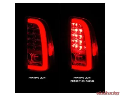 Anzo USA LED Taillights w/ Light Bar Chrome Housing Clear Lens Toyota Tundra 2000-2006 - 311413