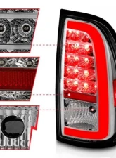 Anzo USA LED Taillights w/ Light Bar Chrome Housing Clear Lens Toyota Tundra 2000-2006                                     - 311413 - Image 3