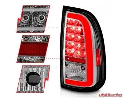 Anzo USA LED Taillights w/ Light Bar Chrome Housing Clear Lens Toyota Tundra 2000-2006 - 311413